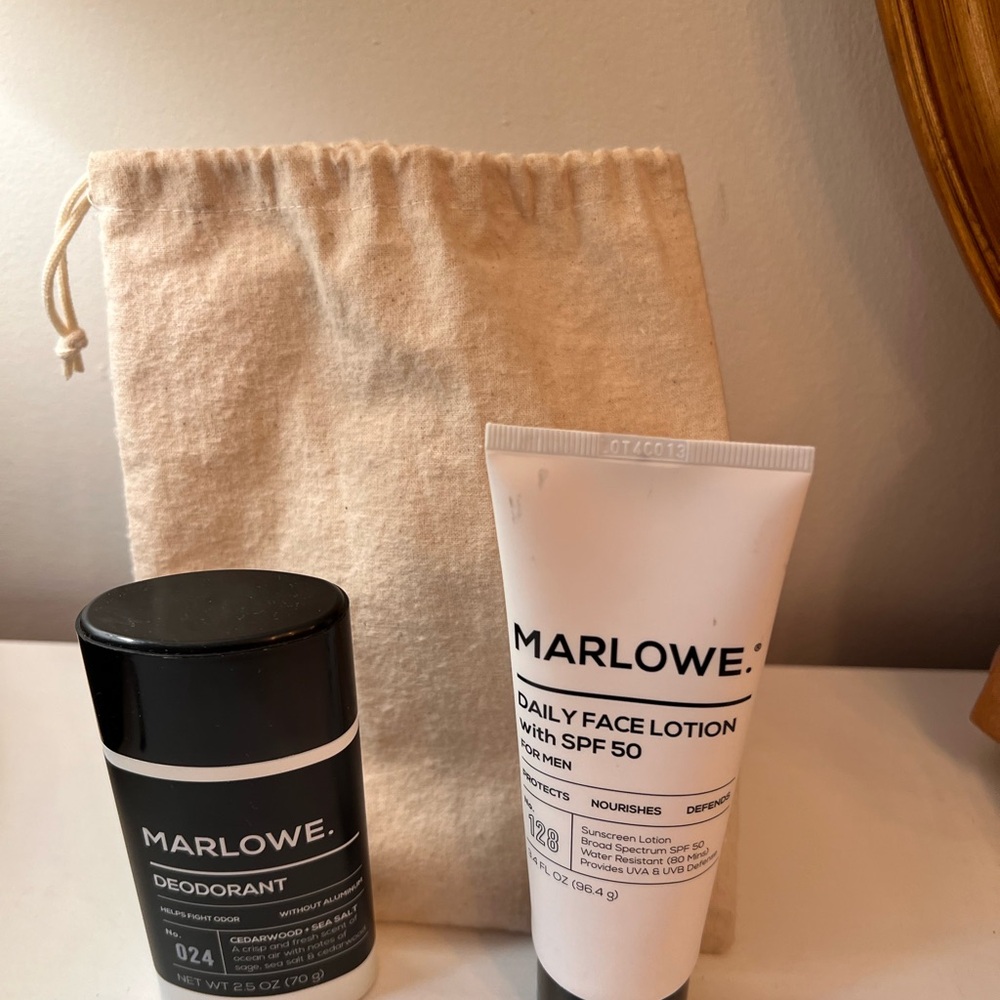 Marlowe Daily Face Lotion and Deodorant Set - Black and White